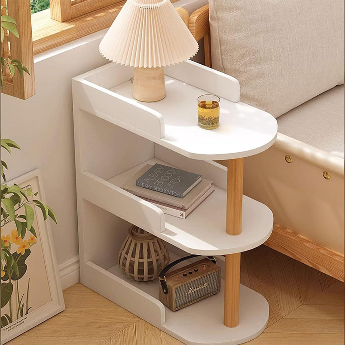 3-Tier Wood Side Table