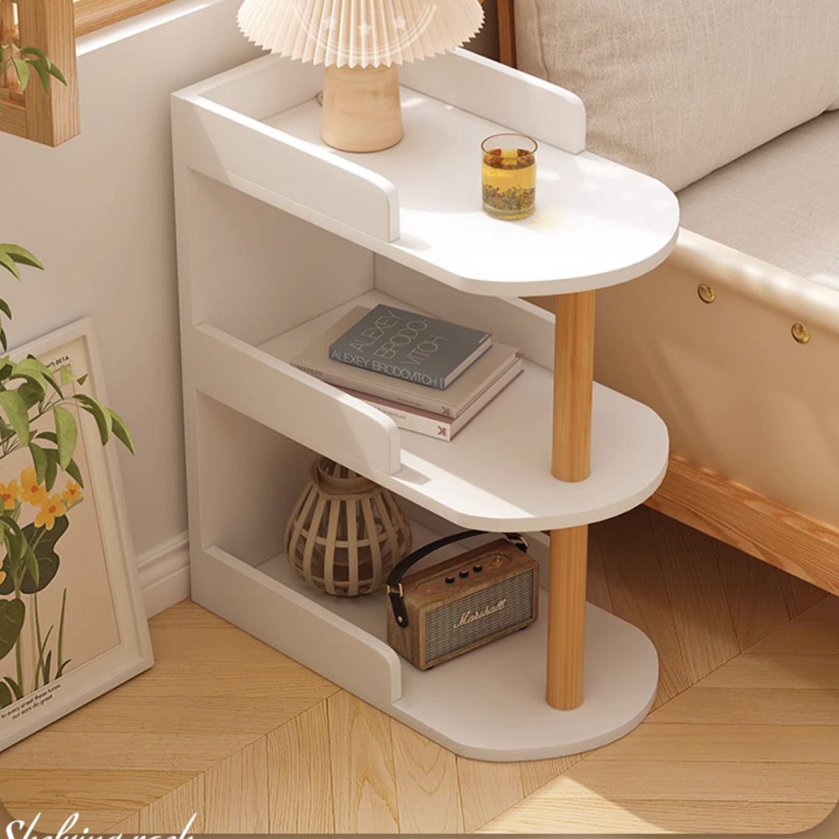 3-Tier Wood Side Table