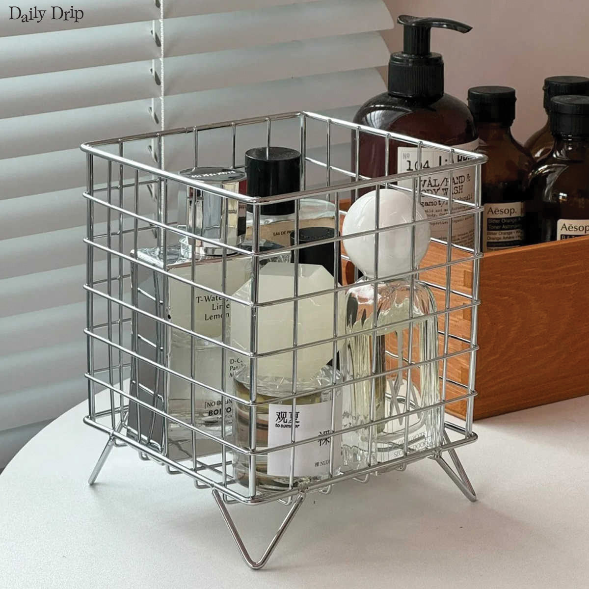 Metal Mesh Open Basket