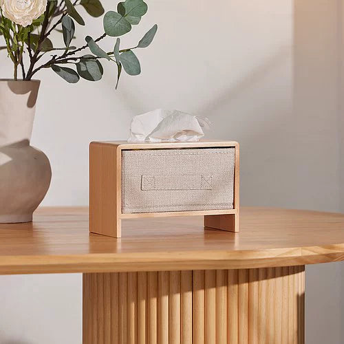 Desktop Bamboo Wood Cloth Tissue Box