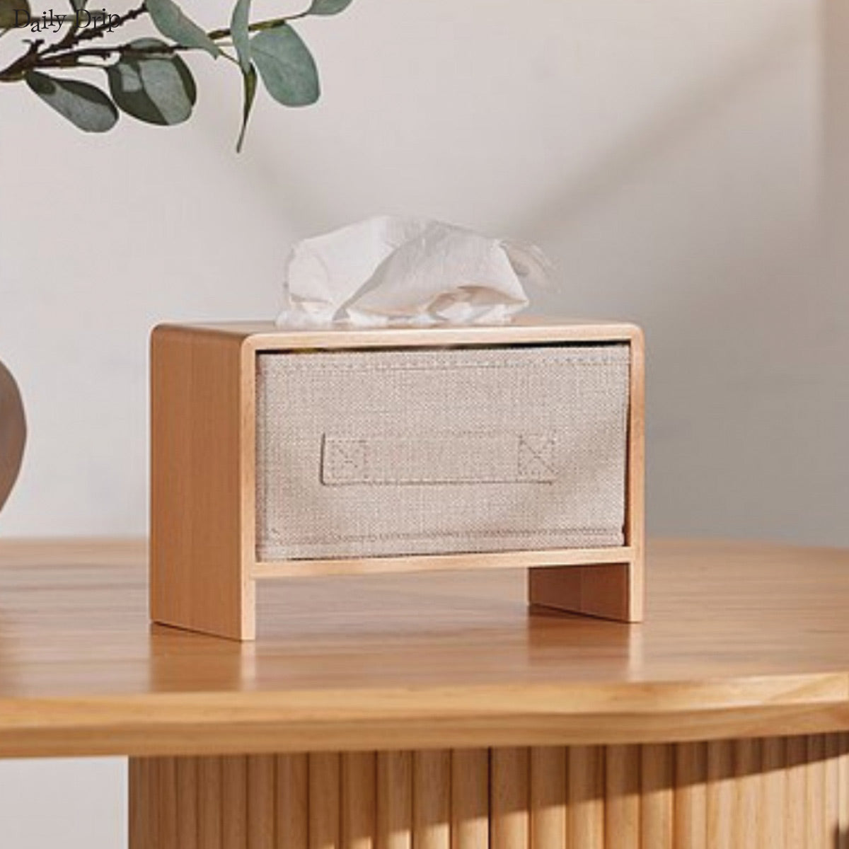 Desktop Bamboo Wood Cloth Tissue Box