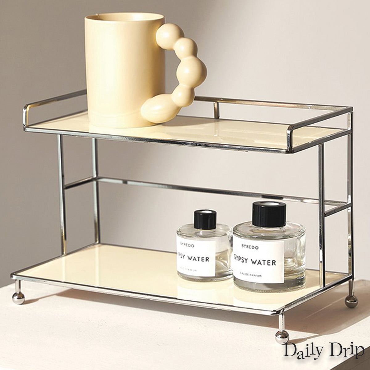 Modern 2 Tier Acrylic Storage Shelf